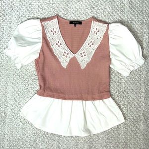 Vintage blouse Rose Pink M